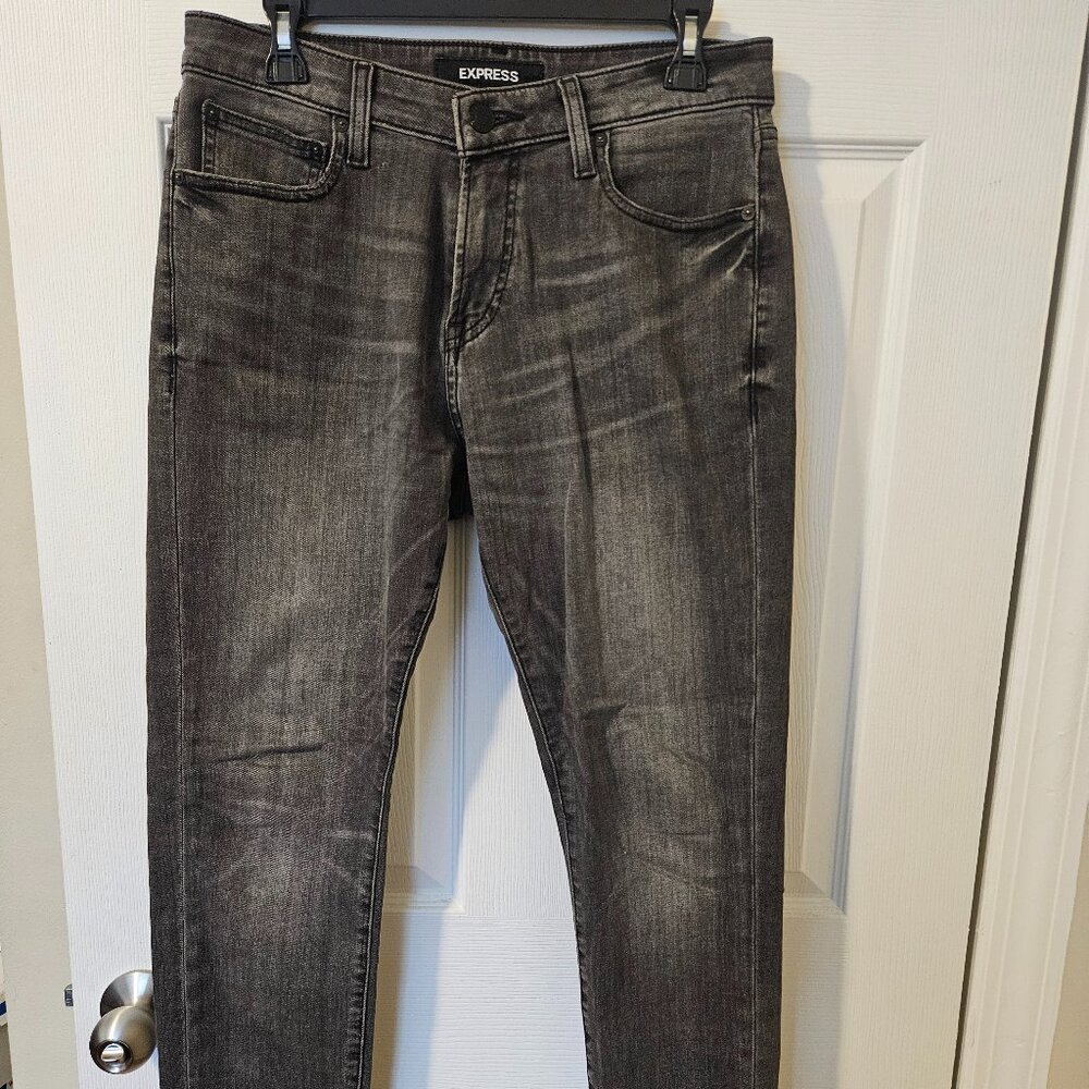 Express Athletic Slim Dark Gray Jeans
